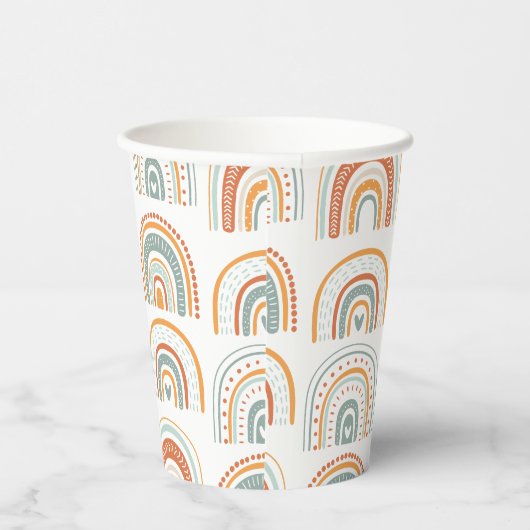 Boho Rainbow MR Onederful Birthday Party Pappbecher (Rechts)