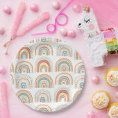 Boho Rainbow MR Onederful Birthday Party Pappteller (Party)