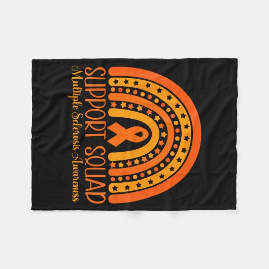 Boho Rainbow Multiple Sclerosis Support Squad  Fleecedecke (Vorderseite (Horizontal))