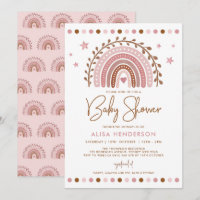 Boho Rainbow | Mute Pink Terracotta Babydusche