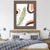 Boho Rainbow Natural Painting Canvas Print Leinwanddruck (Insitu (Schlafzimmer))