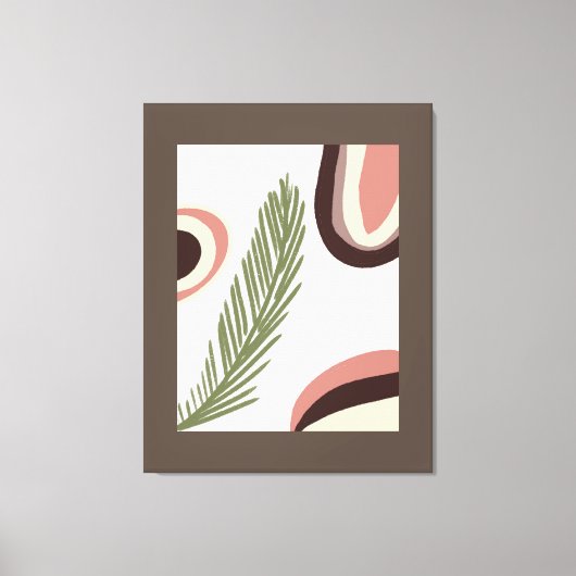 Boho Rainbow Natural Painting Canvas Print Leinwanddruck (Vorderseite)