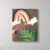 Boho Rainbow Natural Pflanzen Lovers Canvas Print Leinwanddruck (Vorderseite)