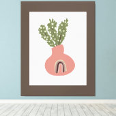 Boho Rainbow Natural Terracotta Pflanze Lovers Leinwanddruck (Insitu (Holzboden))