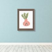 Boho Rainbow Natural Terracotta Pflanze Lovers Leinwanddruck (Insitu (Holzboden))