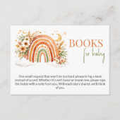 Boho Rainbow Neutral Baby Shower Books for Baby Begleitkarte (Vorderseite)