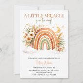 Boho Rainbow Neutral Baby Shower  Einladung (Vorderseite)