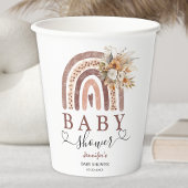 Boho Rainbow | Neutrales Baby-Duschpapier für Gesc Pappbecher