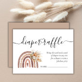Boho Rainbow | Neutrales Braunblatt für Geschlecht Begleitkarte