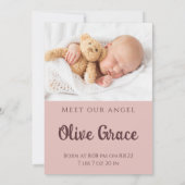 Boho Rainbow Newborn Ankündigungen (Rückseite)