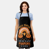 Boho Rainbow NICU Nurse Cutest Pumpkins The Patch Schürze (Getragen)