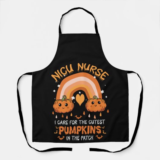 Boho Rainbow NICU Nurse Cutest Pumpkins The Patch Schürze (Vorderseite)