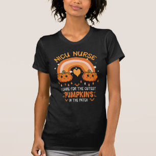 Boho Rainbow NICU Nurse Niedliche Pumpkins T-Shirt