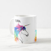 Boho Rainbow Niedlich Girls Unicorn Kinder Kaffeetasse (Vorderseite Links)