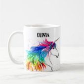 Boho Rainbow Niedlich Girls Unicorn Kinder Kaffeetasse (Links)