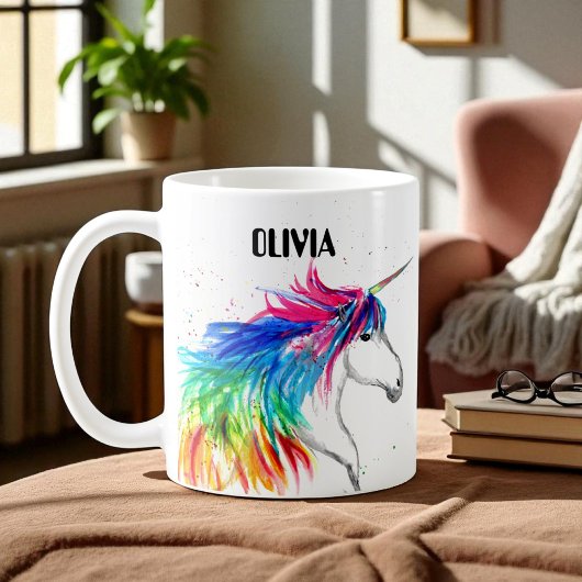 Boho Rainbow Niedlich Girls Unicorn Kinder Kaffeetasse
