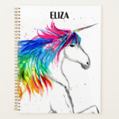 Boho Rainbow Niedlich Girls Unicorn Kinder Planer (Vorderseite)