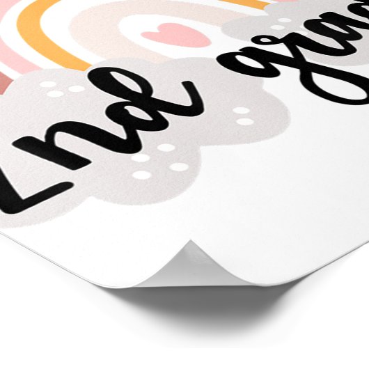 Boho Rainbow Niedlich Zweites Schuljahr Poster (Ecke)