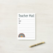 Boho Rainbow Notes von Teacher Post-it Klebezettel (Auf Schreibtisch)