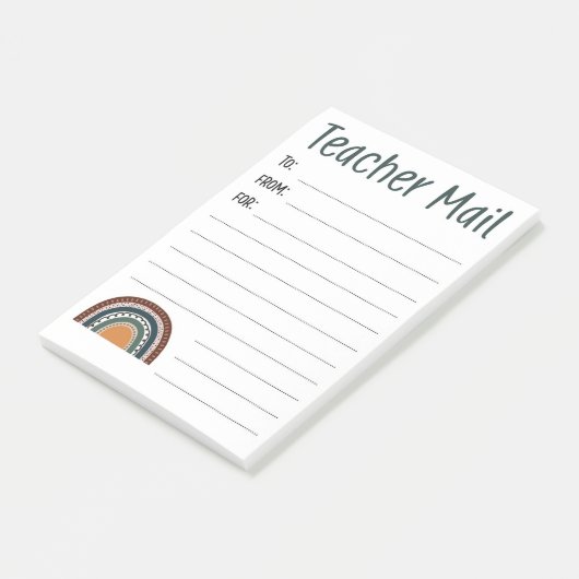 Boho Rainbow Notes von Teacher Post-it Klebezettel (angewinkelt)