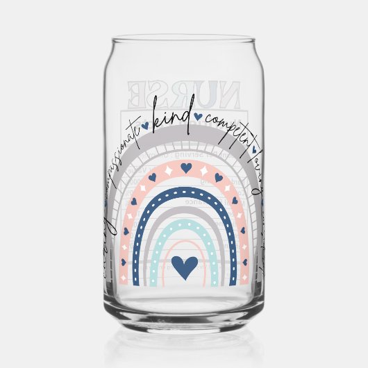 Boho Rainbow Nurse and Nurse Ingredience Dosenglas (Vorderseite)