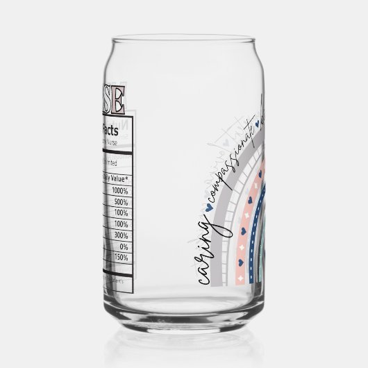 Boho Rainbow Nurse and Nurse Ingredience Dosenglas (Rechts)