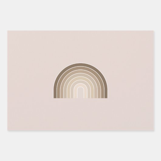 Boho Rainbow Olive Earth Tones Geschenkpapier Set (Vorderseite 2)