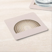 Boho Rainbow Olive Earth Tones Rechteckiger Pappuntersetzer (angewinkelt)