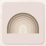 Boho Rainbow Olive Earth Tones Rechteckiger Pappuntersetzer<br><div class="desc">Regenbogen - Boho Regenbogen - Abstrakte Bögen - Olive Earth Tones.</div>