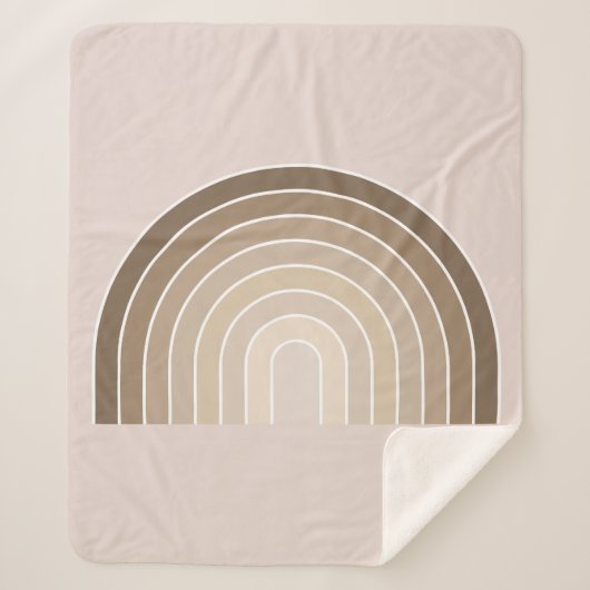 Boho Rainbow Olive Earth Tones Sherpadecke (Vorderseite)