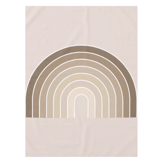 Boho Rainbow Olive Earth Tones Tischdecke (Vorderseite)