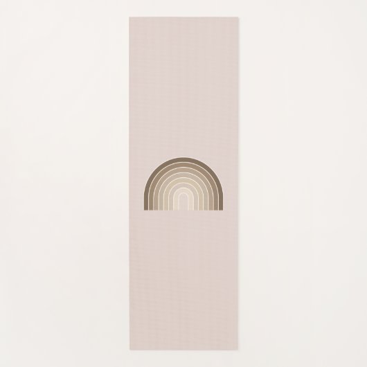 Boho Rainbow Olive Earth Tones Yogamatte (Vorderseite)