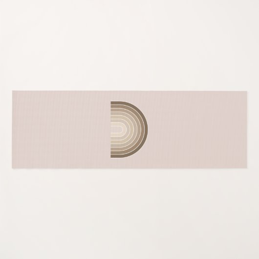 Boho Rainbow Olive Earth Tones Yogamatte (Vorderseite (Horizontal))