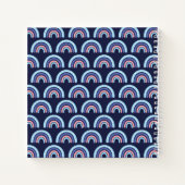 Boho Rainbow on Navy Blue Notebook niedlich Teache Notizblock (Rückseite)