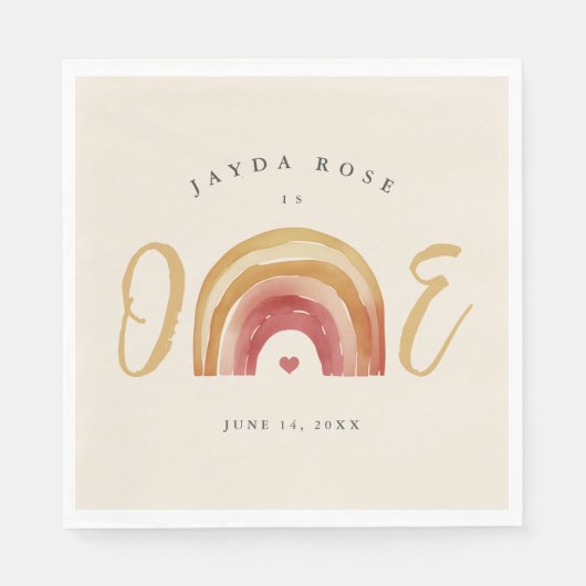 Boho Rainbow One Serviette (Vorderseite)