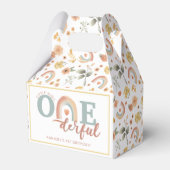 Boho Rainbow Onederful 1st Birthday Favor Boxes - Geschenkschachtel (Vorderseite)