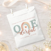 Boho Rainbow Onederful Birthday Favor Bag - 1st Bi Geschenktütchen (Ausgeschnitten)