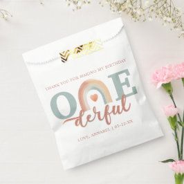 Boho Rainbow Onederful Birthday Favor Bag - 1st Bi Geschenktütchen