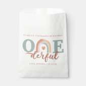 Boho Rainbow Onederful Birthday Favor Bag - 1st Bi Geschenktütchen (Vorderseite)