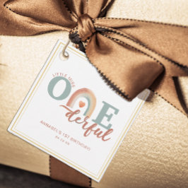 Boho Rainbow Onederful Favor Tags - Watercolor Gir Geschenkanhänger