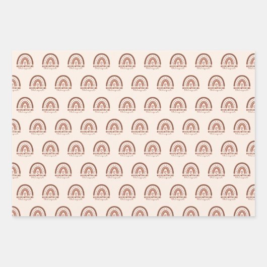 Boho Rainbow OT Arbeitstherapeut Geschenkpapier Set (Vorderseite 2)