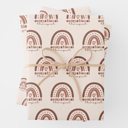 Boho Rainbow OT Arbeitstherapeut Geschenkpapier Set (Beispiel)