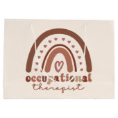 Boho Rainbow OT Arbeitstherapeut Große Geschenktüte (Rückseite)