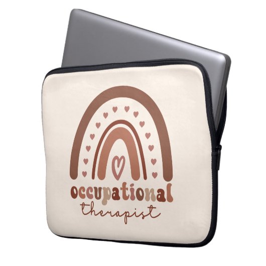 Boho Rainbow OT Arbeitstherapeut Laptopschutzhülle (Vorderseite Links)