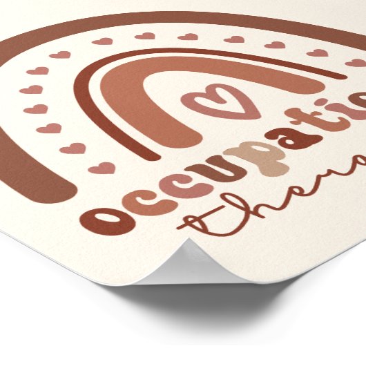 Boho Rainbow OT Arbeitstherapeut Poster (Ecke)