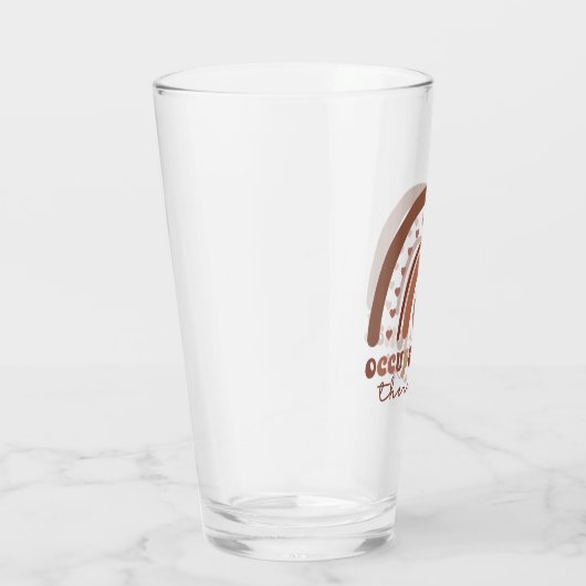 Boho Rainbow OT Berufs-Therapeut Geschenke Glas (Rechts)