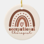 Boho Rainbow OT Berufs-Therapeut Geschenke Keramik Ornament (Hinten)