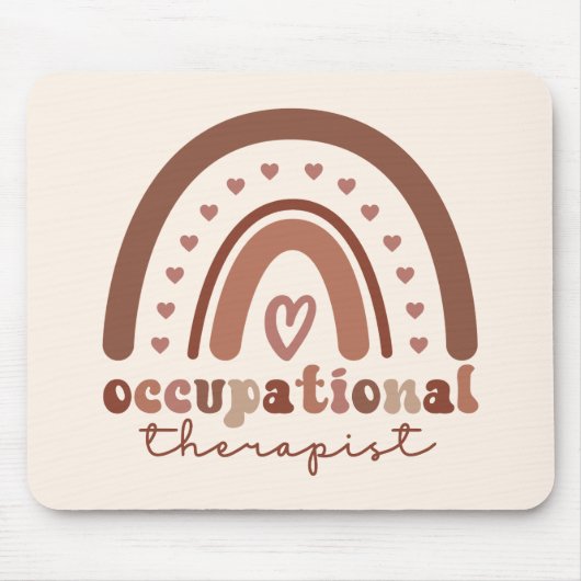 Boho Rainbow OT Berufs-Therapeut Geschenke Mousepad (Vorne)