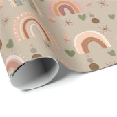 Boho Rainbow-Packpapier Geschenkpapier (Rolleneckpunkt)