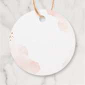 Boho Rainbow Pampas Grass Danke, Baby Shower Geschenkanhänger (Rückseite)